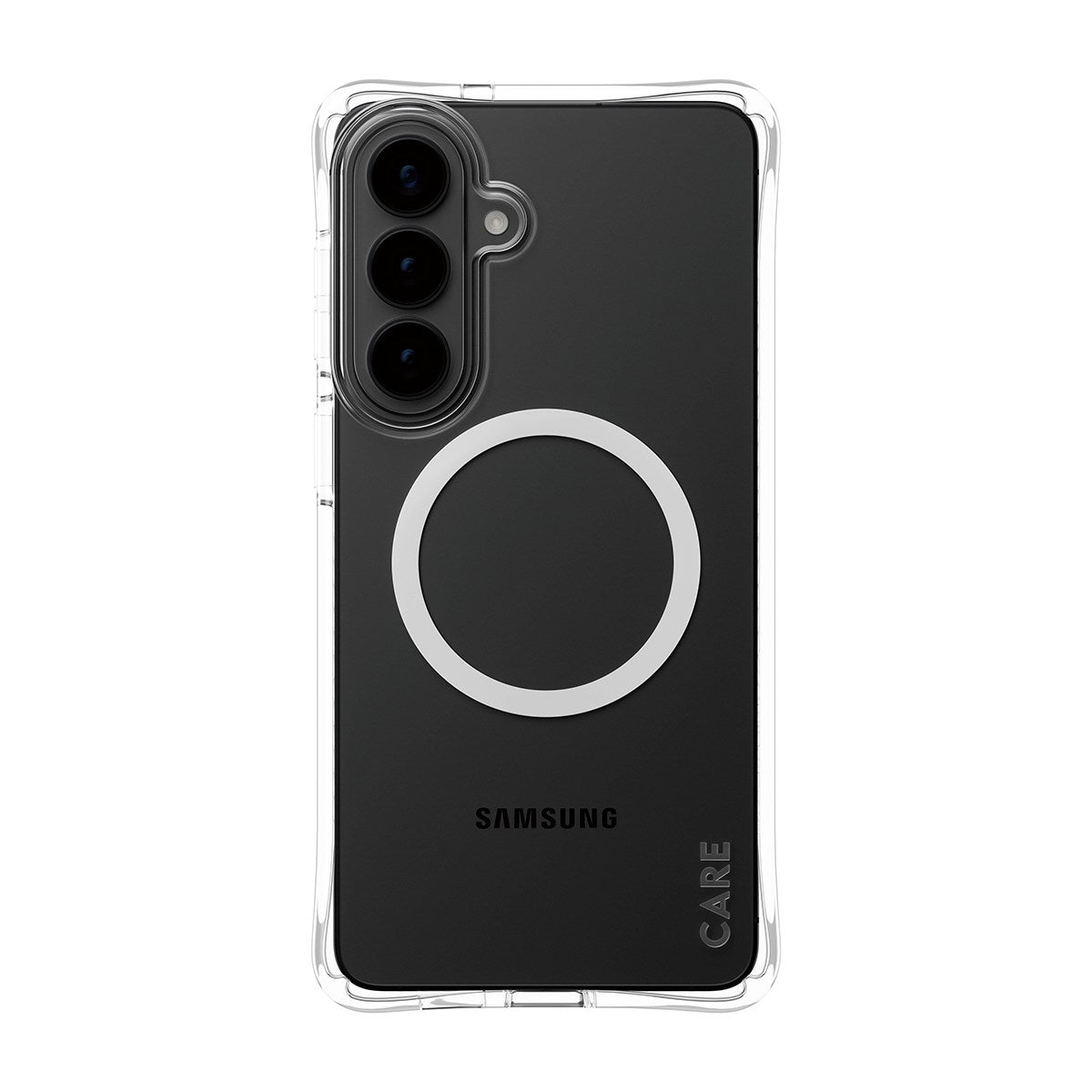 CARE™ by PanzerGlass® Samba Case Transparant m. Hvid Qi Samsung Galaxy S26+